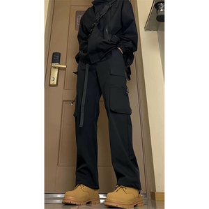 美式ins高街vibe宽松直筒束脚工装裤货号K2404P55图片