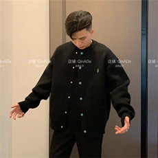 网图800克重磅绿松石外套男秋冬季2025新款针织开衫毛衣潮特P55，男装针织衫/毛衣，电商D310B