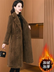 （现货）时尚气质减龄修身显瘦外套女加绒加厚反皮绒皮毛一体外套，女装皮草，韩蔻秀