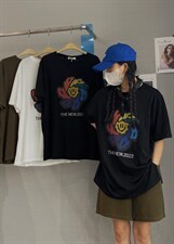 夏季新款图案大版T恤，女装T恤，JIAN.Z 简.站