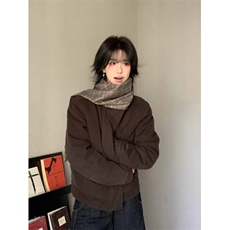 时尚流行简约日系潮流原宿新款慵懒ins仿兔毛座山雕夹克棉服外套，男装夹克，星座506A