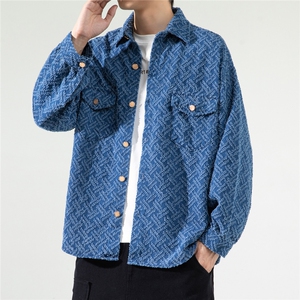 外套男高级感小香风港风衬衫翻领痞帅大码夹克J7207-P58【特价】图片