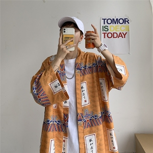 大码风港风外套防晒服和服开衫薄款道袍披风汉服潮 F12/P40图片