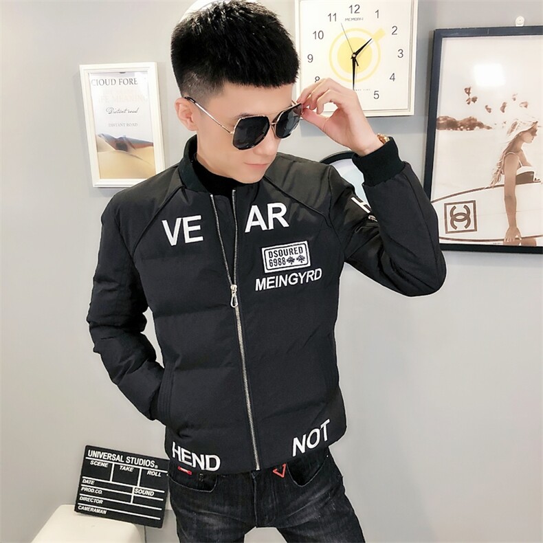 1美式重工刺绣棒球领棉服社会小伙棉衣保暖外套C301B-MF05图片