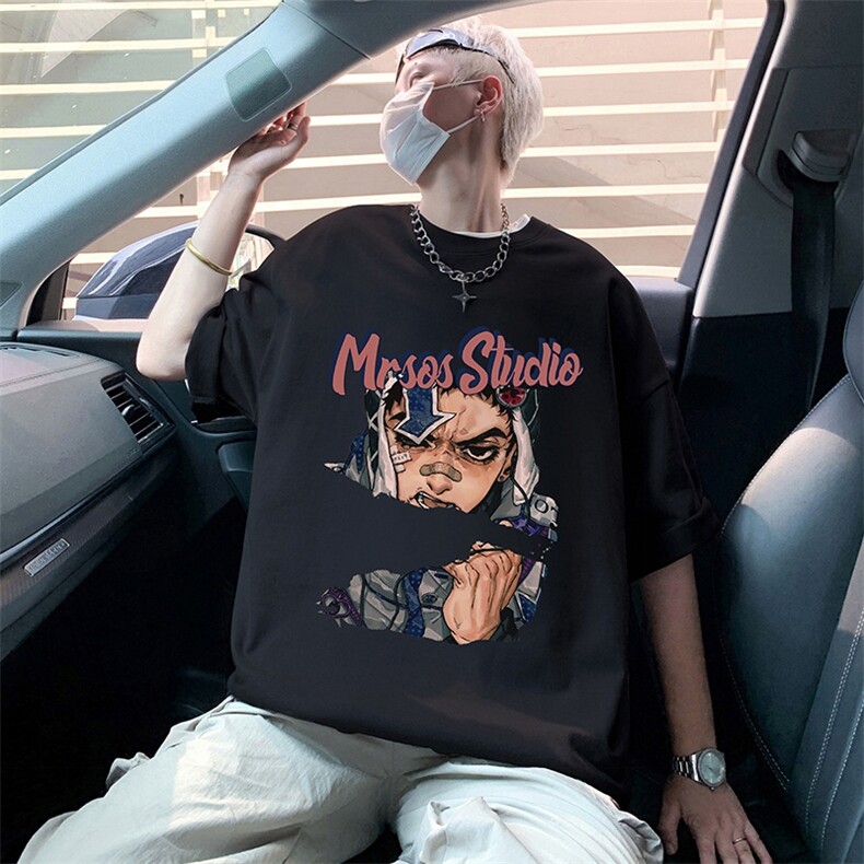 T697大码宽松纯棉运动圆领体恤衫oversize短袖T恤男重磅T,男装T恤,星座304A-1