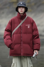 港风新款冬季时尚百搭宽松字母印花棉服外套MY62059P85控118，男装棉衣，电商A268A