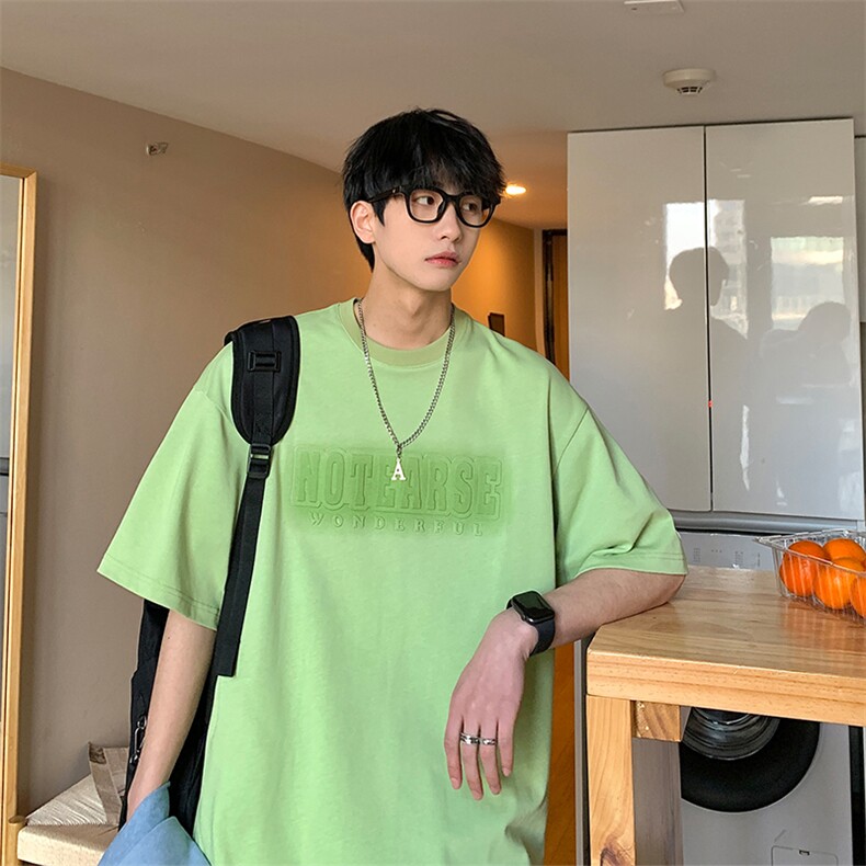 2023夏新款数据款港风个性撞色印花短袖T恤上衣T2221-P48,男装T恤,星座914-3