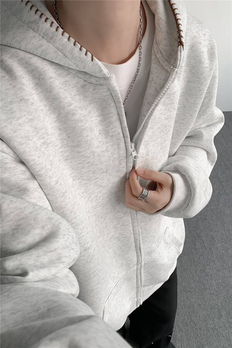 3XL-S基础百搭拉链开衫卫衣男休闲外套小心机WY45-P58400g,女装短外套,电商D206-1