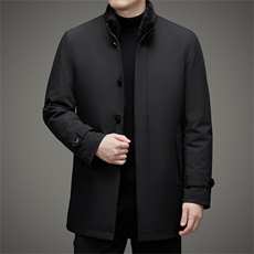 23YR9932钱塘2020-3中年男士立领毛领冬季厚款羽绒服货稳P310，男装羽绒服，钱塘207-3