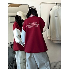 抖音得物高品质全棉380克潮立领棒球服开衫印花卫衣外套ACM1201，女装短外套，电商A443