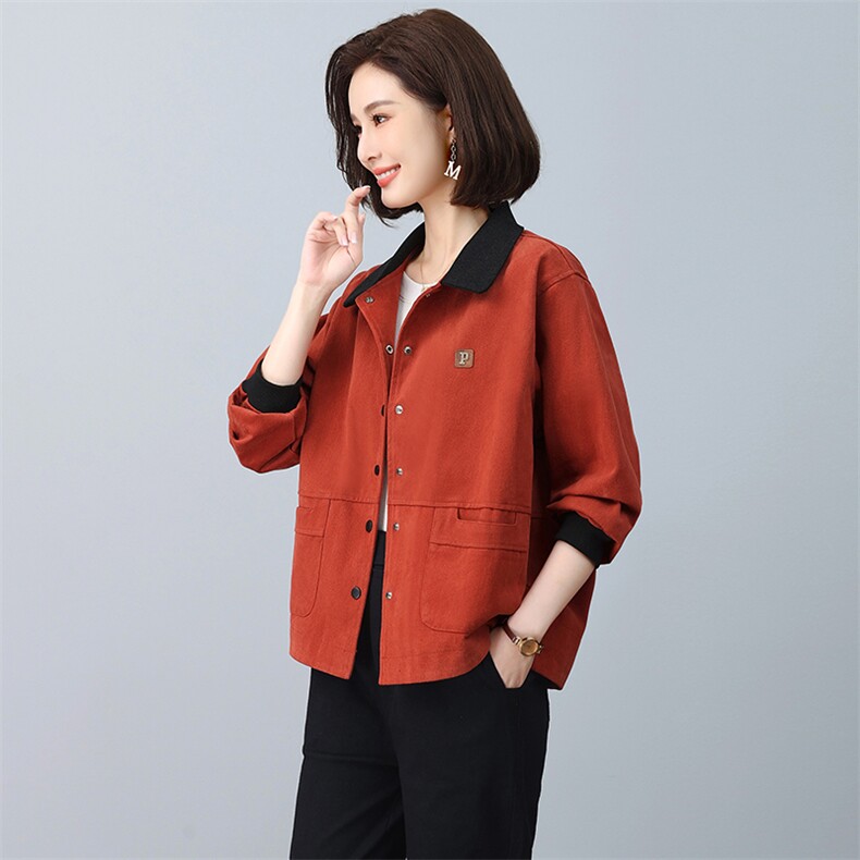 妈妈春装休闲外套短款小个子上衣中老年女装时尚洋气40岁开衫,女装短外套,忆绮罗