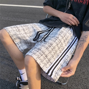 港风小香风短裤男士大码中裤男潮流五分裤DK8797P40控59图片
