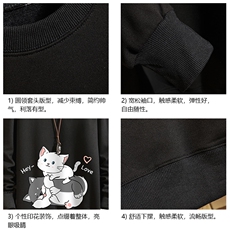 春季圆领卫衣男大码韩版宽松长袖外套砖墙S6300-P28，女装短外套，电商A040A