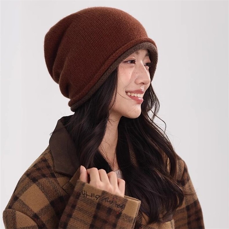 新款女士冬季保暖帽,针织衫/毛衣,珍珑羊绒