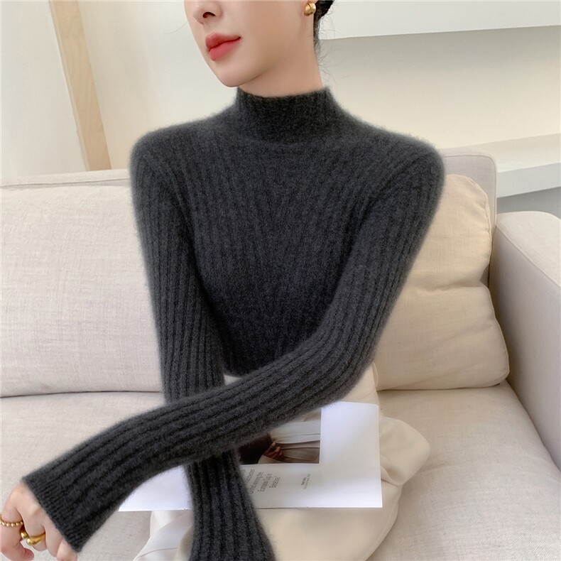 2025年秋季女士抽条成衣大圆领,女装羊绒衫,百越羊绒