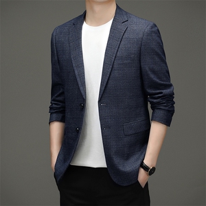秋季新款西装男西服简约外套西服商务休闲小西装单西图片