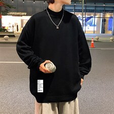 M18045-P45 加绒款-P65半高领毛衣男士大码针织衫男毛线衣男图片