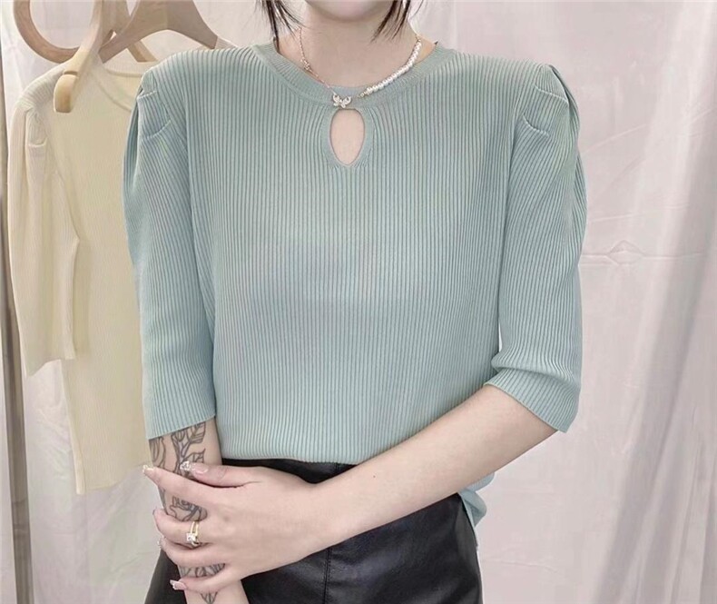 圆领公主袖针织衫，其它，魅力元素