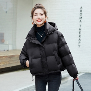 （bao款）90白鸭绒2025新款韩版时尚连帽短款羽绒服外套女图片