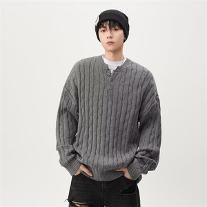 1506-1/M9941/P49圆领毛衣针织衫男潮牌帅气秋冬季打底衫男女同款,男装T恤,星座1506-1