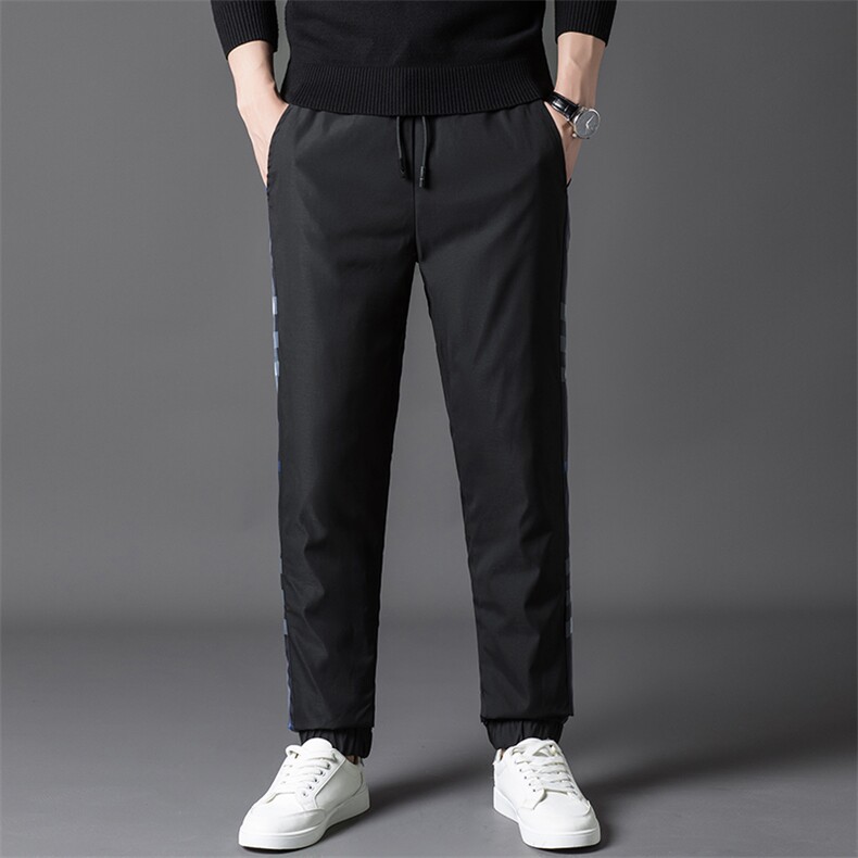 CAT9600钱塘2020-2冬季厚款商务休闲简约中年男士羽绒裤P112，男装棉裤，钱塘207-2