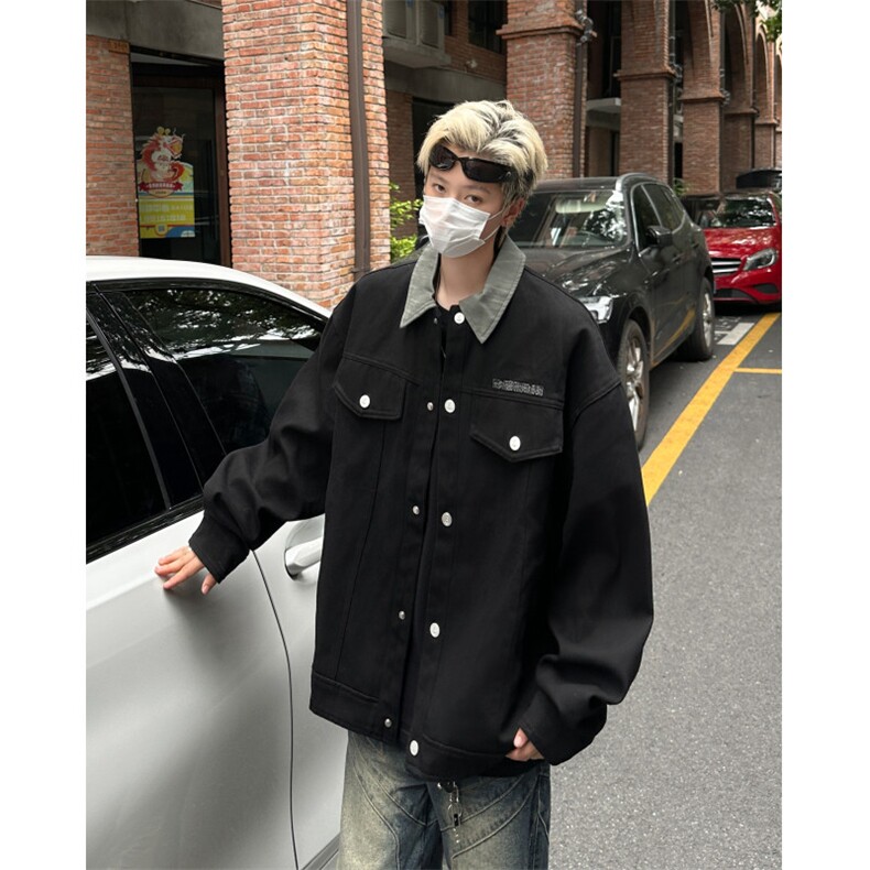706-1-JK2323-P118秋季美式复古工装夹克男士做旧宽松外套,男装夹克,星座706-1
