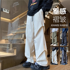 抖音品质春季户外机能褶皱宽松冲锋长裤B315-K24271-特p30控58图片