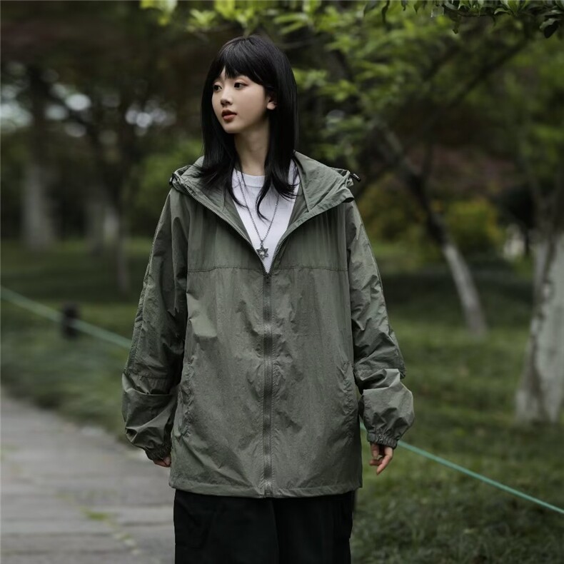防晒衣男女夏季薄款登山工装冲锋衣宽松防紫外线外套F09007-P45,男装夹克,星座308B-1