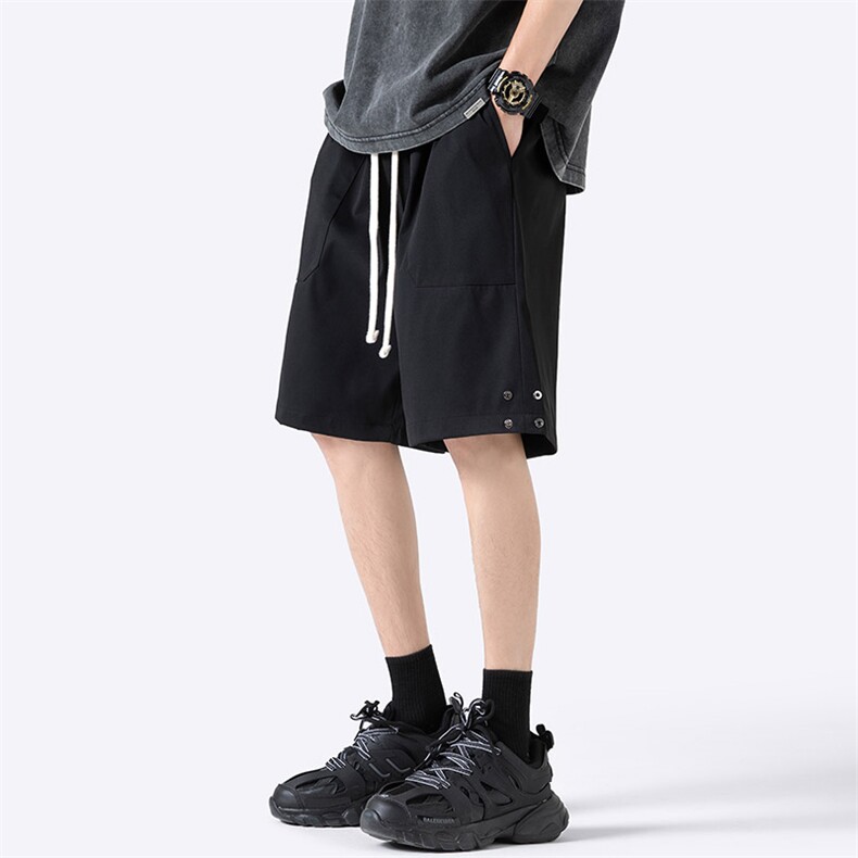 夏季新款冰丝垂感短裤无影墙休闲裤男免烫宽松凉感K23216-P35,男装休闲裤,星座717