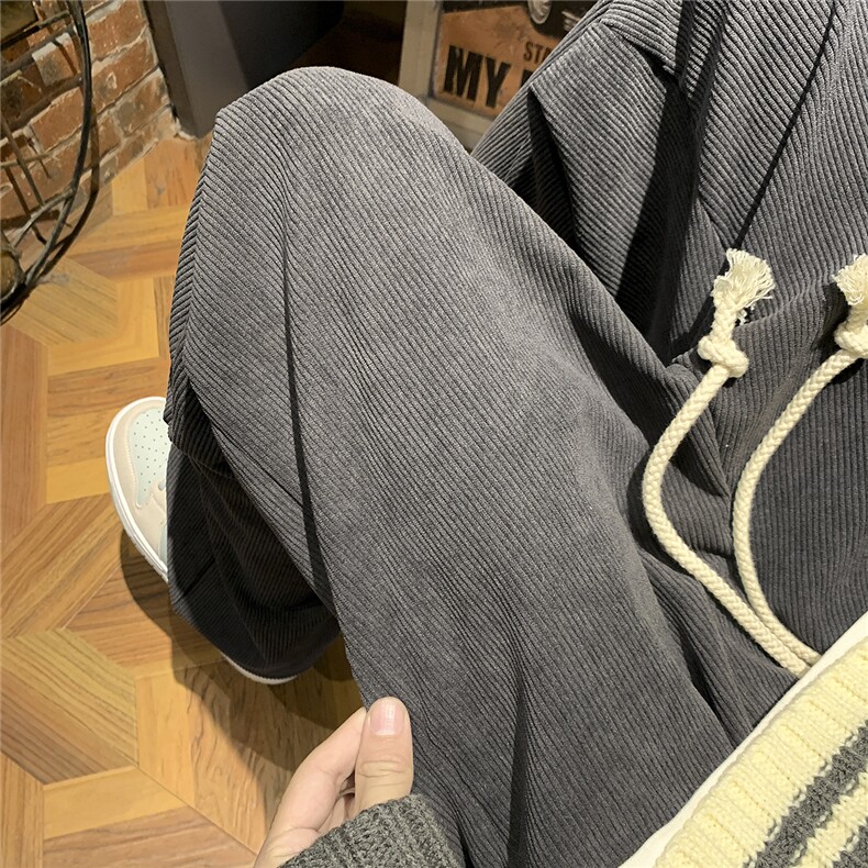 秋冬休闲裤男直筒裤灯芯绒阔腿裤D329-QM529-P45-控58,男装休闲裤,电商D329
