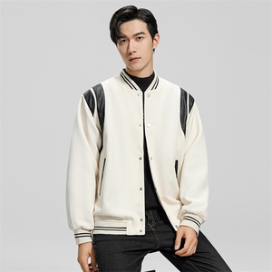 无影墙 华夫格外套男设计感棒球服秋季新款拼接夹克 JK111-P100图片