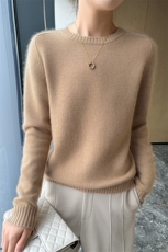 欧货加厚羊绒衫女纯色羊毛衫秋冬圆领马鞍肩宽松百搭长袖针织毛衣，女装针织衫/毛衣，暖绒情旗舰店