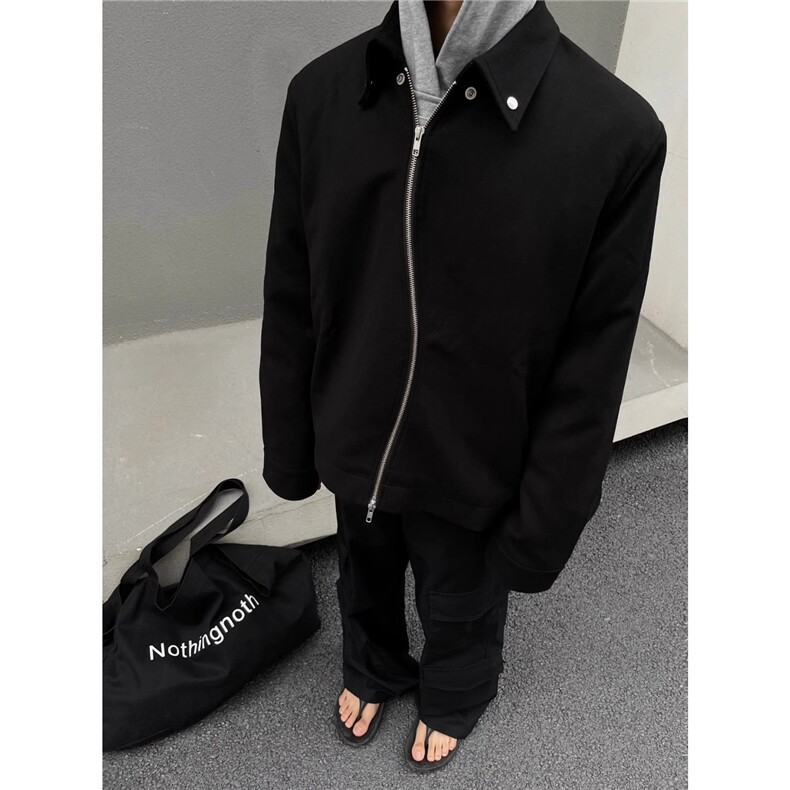 秋季韩版时髦复古飞行员棒服夹克男士宽松拉链外套女L25955-P55,男装夹克,星座1008