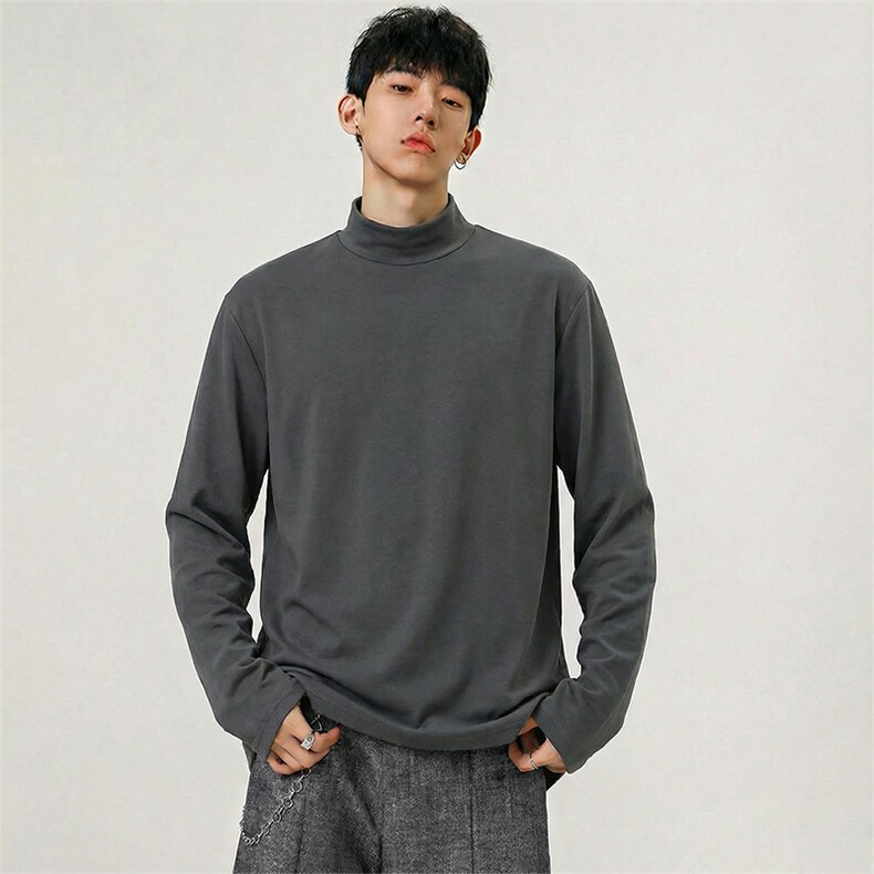 德绒半高领加绒打底衫【现货】C403A-T96-特P12.5加绒-特P20,男装T恤,电商C403A