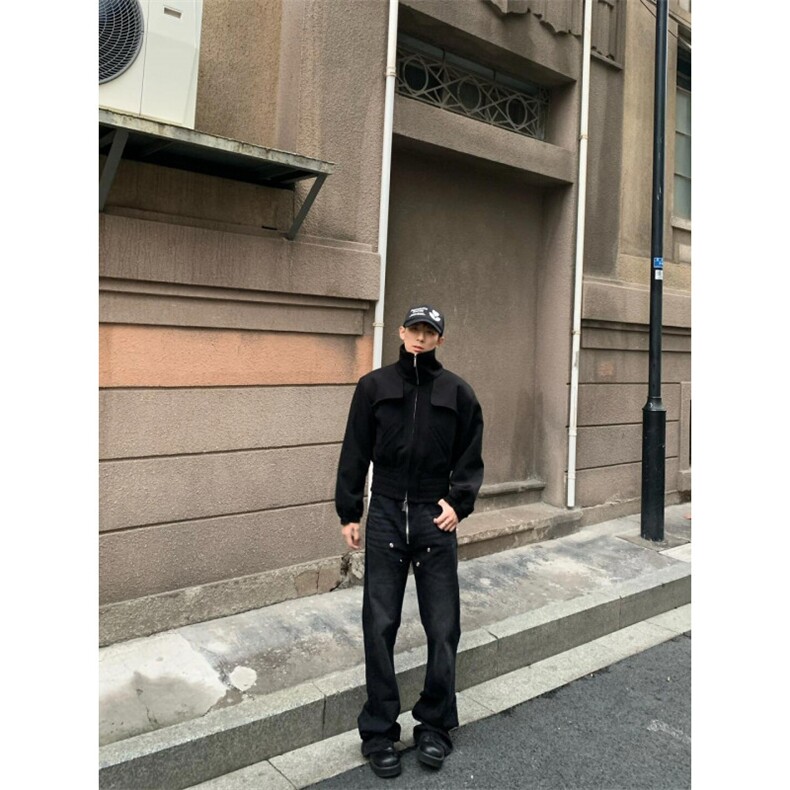 【有货】cleanfit短款外套男春秋设计感高级感痞帅夹克A710HH-P75,男装夹克,星座1007（原301D）