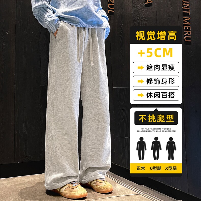 运动裤男春季2026新款宽松直筒卫裤工装阔腿休闲长裤Z9860-P45,男装休闲裤,星座509