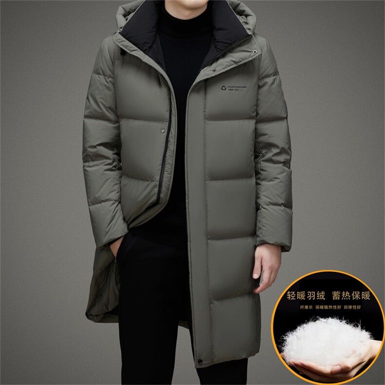2022长款90%白鸭绒冬季新款商务休闲保暖连帽羽绒服JZ8223-P385,男装羽绒服,星座1105-3