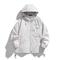 冲锋衣连帽夹克男宽松落肩纯色上衣外套DSA157B-JK727-P58，男装夹克，电商A157B