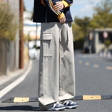 2025秋冬新款休闲男裤厚款直筒宽松松紧腰橡筋工装裤子3361-特P42，男装工装外套，星座1006-1