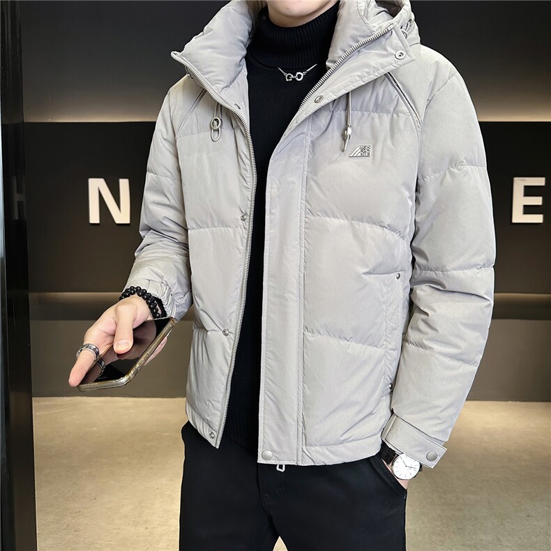 标50绒连帽羽绒服男冬季2025新款加厚短款外套A313-2631-P235,男装羽绒服,电商A313