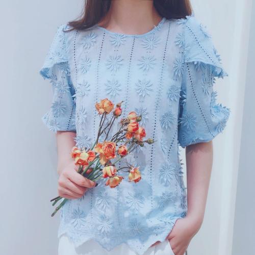【现货】太阳花短袖三色两码,女装,嘉乐馨秀(8F)