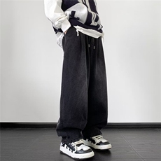 秋冬季美式高街牛仔裤男潮牌日系宽松休闲裤G899/P45，男装牛仔裤，电商D202-1