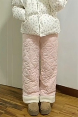 冬季抖音羊羔毛棉裤男女大码复古阔腿裤K5613J加棉-特P45控78，男装棉裤，电商A001