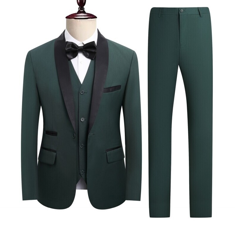 JS8605-XMK-DP170新款青果领西服三件套男伴郎服男士西装套装男，男装西服，星座510A-2