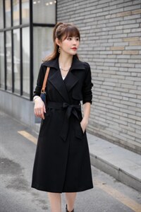 2021秋装外套风衣,女装风衣,恋语随风