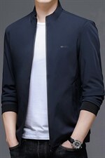 夹克男春秋季2023新款立领纯色外套中年男士爸爸装潮流上衣男装，男装夹克，电商B212（原钱塘6029）