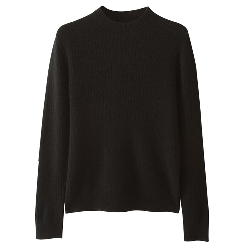 一线成衣纯山羊绒衫女半高领华夫格毛衣洋气配大衣针织打底衫，女装羊绒衫，晨晟羊绒