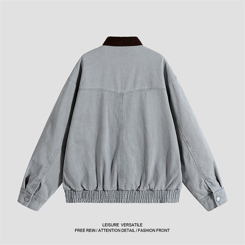 翻领卡哈特拼接重磅简约经典高级休闲百搭潮夹克外套JK1371-P98,男装夹克,星座1103-3