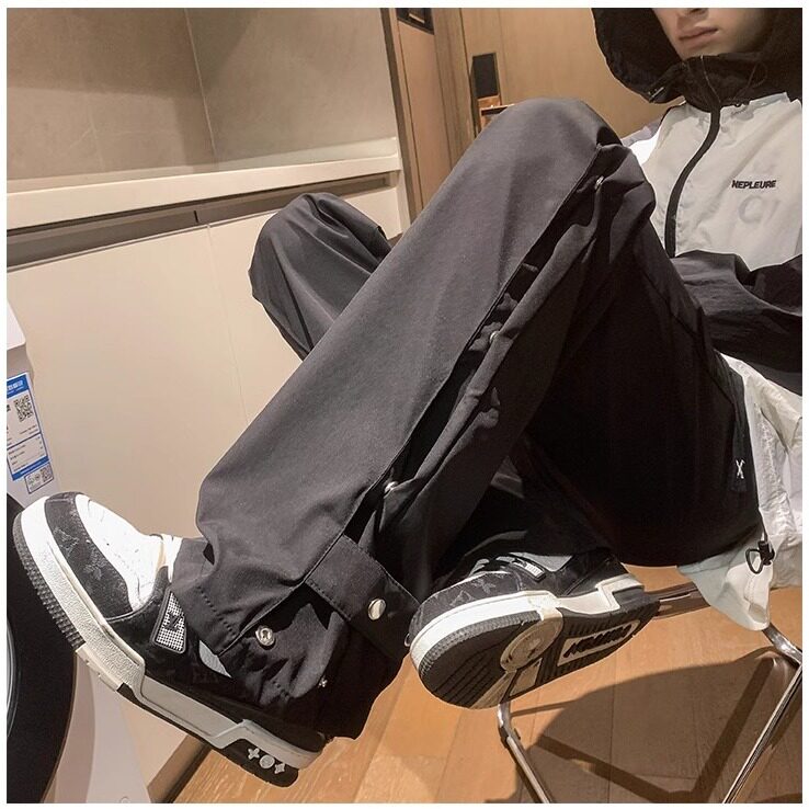 A854-P39冲锋裤男春秋2024美式vibe机能微喇裤子潮牌宽松，男装休闲裤，电商B323A