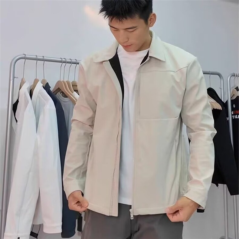 美式正肩行政夹克男秋季户外运动三防冲锋衣翻领潮牌教练硬挺外套图片